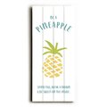 One Bella Casa One Bella Casa 82813PW1216 12 x 16 in. Be a Pineapple Planked Wood Wall Decor; White 82813PW1216